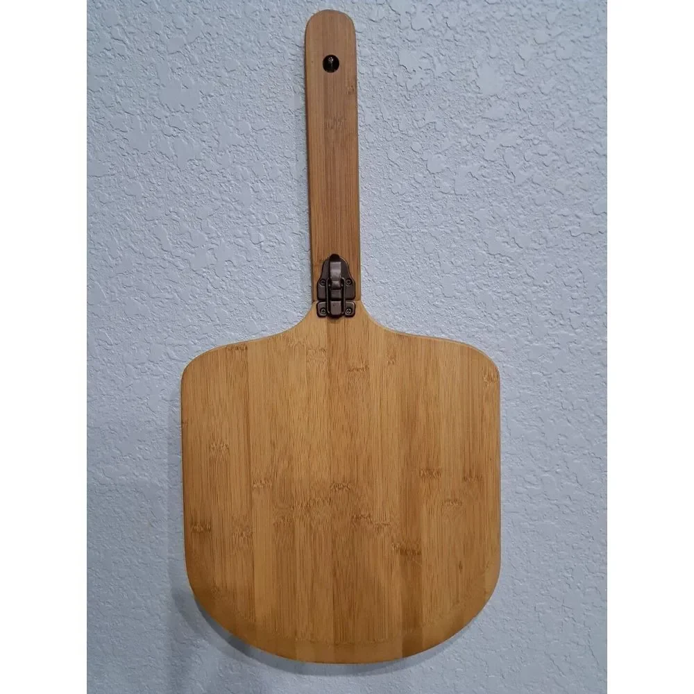 Conveniently Hinged Folding Bamboo Pizza‎ / Bread Oven Spatula paddle Board